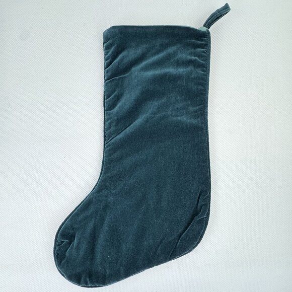 Vintage Christmas Stocking Wool Tapestry Holiday Design Cotton Velvet Back 19" - Picture 4 of 8